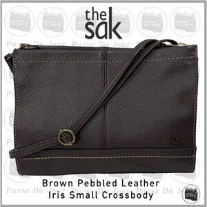 The Sak Iris Brown Pebbled Leather Small Crossbody Purse